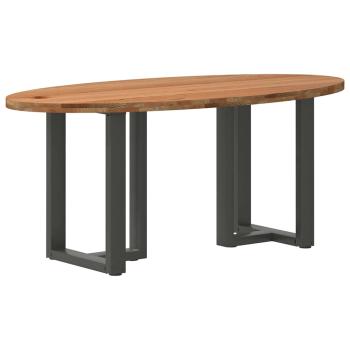 ARDEBO.de - Esstisch Hellbraun 200x100x74 cm Massivholz Eiche Oval