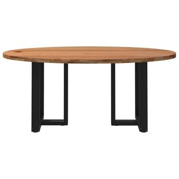 Esstisch Hellbraun 200x100x74 cm Massivholz Eiche Oval