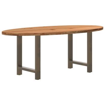ARDEBO.de - Esstisch Hellbraun 200x100x74 cm Massivholz Eiche Oval