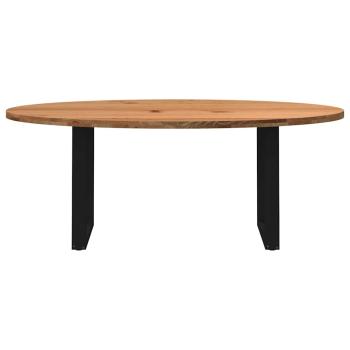 Esstisch Hellbraun 200x100x74 cm Massivholz Eiche Oval