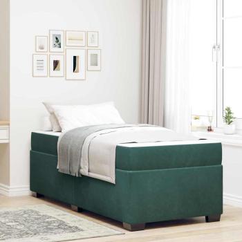 ARDEBO.de - Bettgestell mit Matratze Dunkelgrün 100 x 200 cm Samt