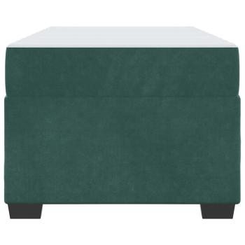 Bettgestell mit Matratze Dunkelgrün 100 x 200 cm Samt