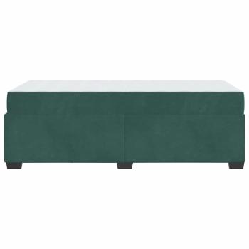 Bettgestell mit Matratze Dunkelgrün 100 x 200 cm Samt