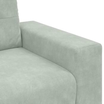 3-Sitzer-Sofa Hellgrau 180 cm Samt