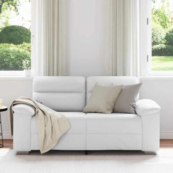 2-Sitzer-Sofa Weiß 120 cm Kunstleder