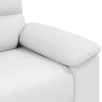 2-Sitzer-Sofa Weiß 140 cm Kunstleder