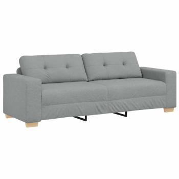 3-Sitzer-Sofa Hellgrau 180 cm Stoff