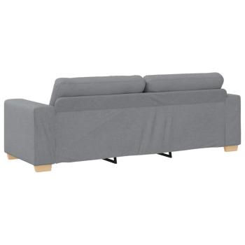 3-Sitzer-Sofa Hellgrau 180 cm Stoff