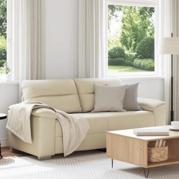 ARDEBO.de - 2-Sitzer-Sofa Creme 140 cm Kunstleder