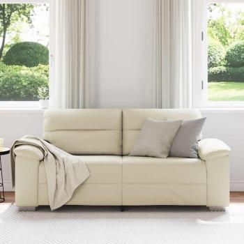 2-Sitzer-Sofa Creme 140 cm Kunstleder
