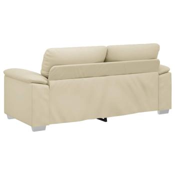 2-Sitzer-Sofa Creme 140 cm Kunstleder