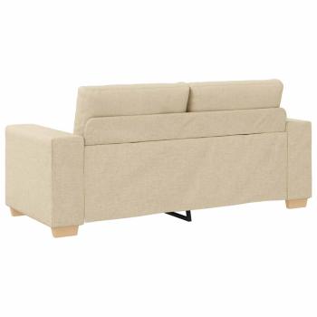 Loveseat-Sofa Creme 140 cm Stoff