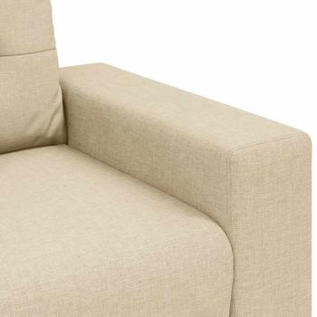 Loveseat-Sofa Creme 140 cm Stoff