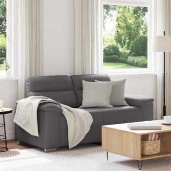 ARDEBO.de - 2-Sitzer-Sofa Grau 120 cm Kunstleder