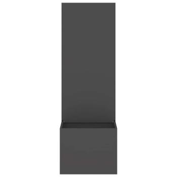 Blumentopf mit dekorativem Paneel Schwarz 50 x 140 cm