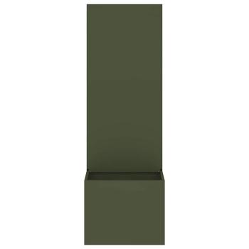 Blumentopf mit dekorativem Paneel Olivgrün 50 x 140 cm