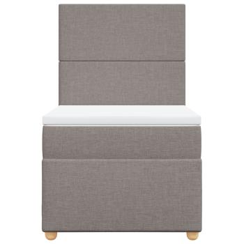 Boxspringbett mit Matratze Taupe 80x200 cm Stoff