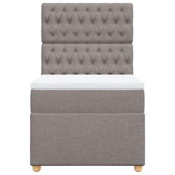 Boxspringbett mit Matratze Taupe 80x200 cm Stoff