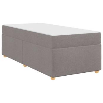 Bettgestell mit Matratze Taupe 90 x 190 cm Taschenfedern