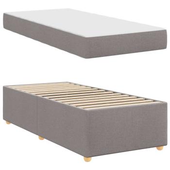 Bettgestell mit Matratze Taupe 90 x 190 cm Taschenfedern