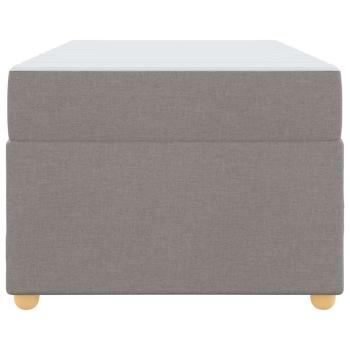 Bettgestell mit Matratze Taupe 90 x 190 cm Taschenfedern