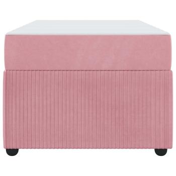 Bettgestell mit Matratze mit Matratze Rosa 100 x 200 cm Samt