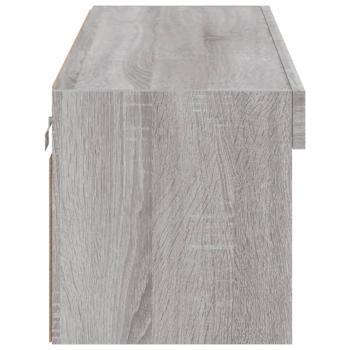 TV-Schrank mit LED-Leuchten Grau Sonoma 100x30x30 cm