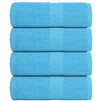 ARDEBO.de - Waschhandtücher 4-tlg. FROGN Türkis 30x30 cm 100% Baumwolle