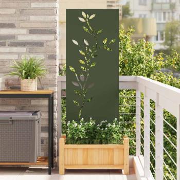 ARDEBO.de - Garten dekoratives Panel Olivgrün 50 x 140 cm