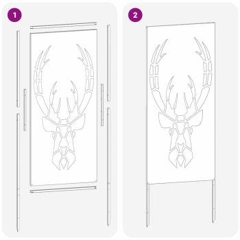 ARDEBO.de - Garten dekoratives Panel Schwarz 50 x 140 cm