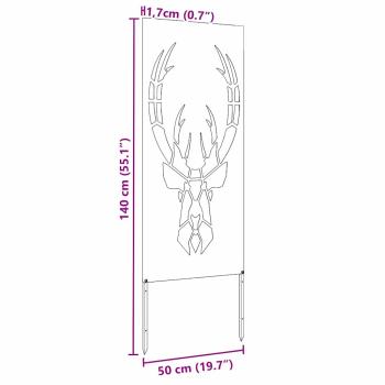 Garten dekoratives Panel Schwarz 50 x 140 cm