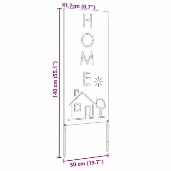 Garten dekoratives Panel Schwarz 50 x 140 cm