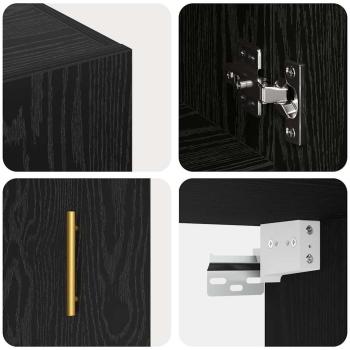 Wandschrank Schwarze Eiche 60 x 31 x 70 cm Holzwerkstoff