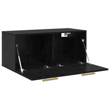 Wandschrank Schwarze Eiche 80 x 36.5 x 35 cm Holzwerkstoff