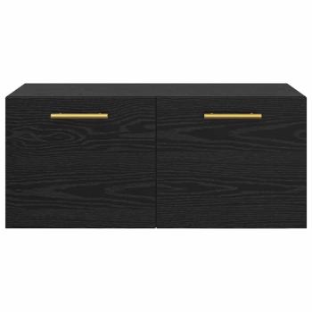 Wandschrank Schwarze Eiche 80 x 36.5 x 35 cm Holzwerkstoff