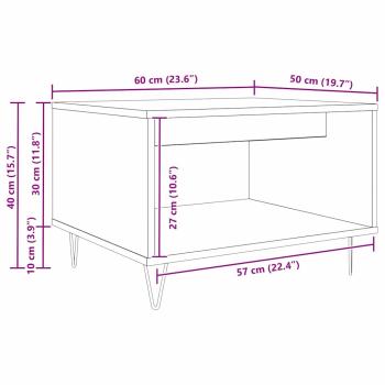 Couchtisch Altholz 60 x 50 x 40 cm Holzwerkstoff