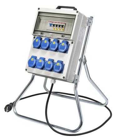 ARDEBO.de - Verteiler Köln mit Gestell,Griff,FI,Zul.230V