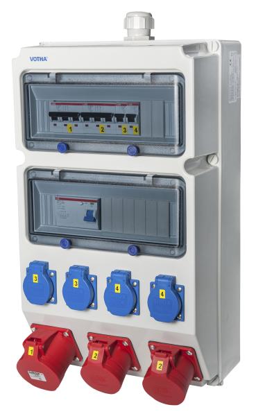 ARDEBO.de - Wandverteiler Wuppertal Eingang M 32 oben, FI 40A