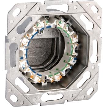 ARDEBO.de - Moduldose TV /1x Cat 6A MHz 10GigaBit 50x50mm,reinweiß