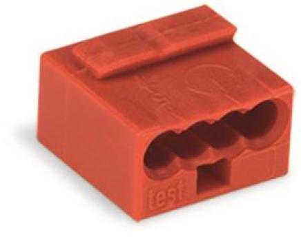WAGO Kontakttechnik WAGO-Micro-Klemmen 4x0,8qmm Farbe: rot (100 ST)
