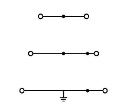 WAGO Kontakttechnik Dreistockklemme Schutzleiter-/Durchgangs-/Durchgangsklemme 2.5 mm² grün-gelb/blau/grau (40 ST)