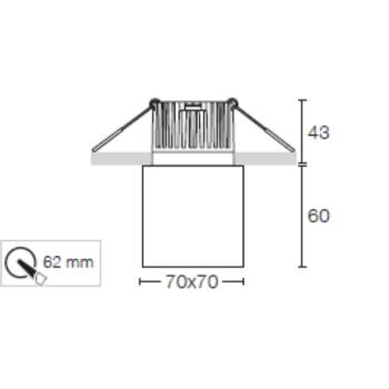 ARDEBO.de - GF Design Blocky weiß 9W, 36°, 2700K, CRI>90