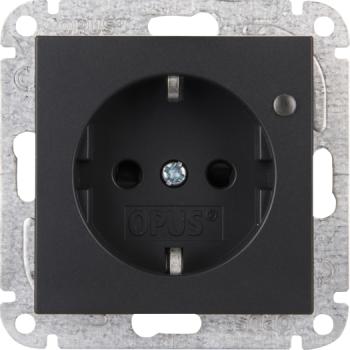 ARDEBO.de - Steckdose/Spann.anz. anthrazit LED, grün