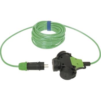 ARDEBO.de - Verl. H07BQ-F 3G2,5 5m grün VG-3-f.Kupplung + VG-Stecker