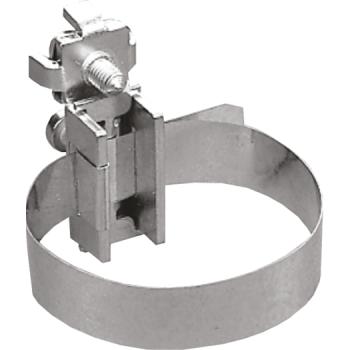 ARDEBO.de - Erdungs-Bandschelle aus V2A für Rohr 1/8" bis 1,1/2"
