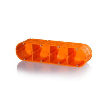 ARDEBO.de - Unterputzgerätedose 4-fach 4x Ø60, t=63mm