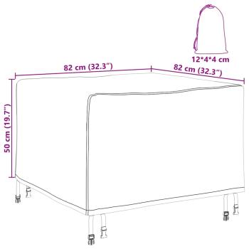 Schutzhülle für Gartenmöbel Schwarz 82 x 82 x 50 cm 420D Stoff