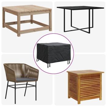 Schutzhülle für Gartenmöbel Schwarz 82 x 82 x 50 cm 600D-Gewebe