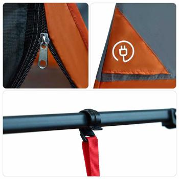 Innenzelt mit Dach Grau und Orange 290 x 288 x 234 cm Taft