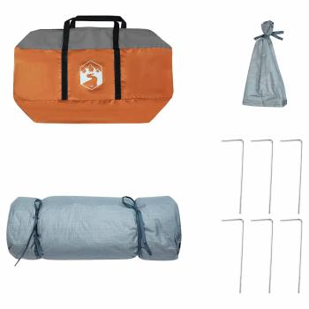 Innenzelt mit Dach Grau und Orange 290 x 288 x 234 cm Taft